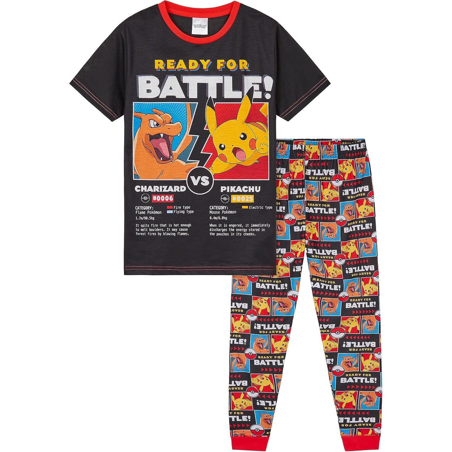 Pokemon Boys Pyjamas Set Comfortable Polyester Sleepwear